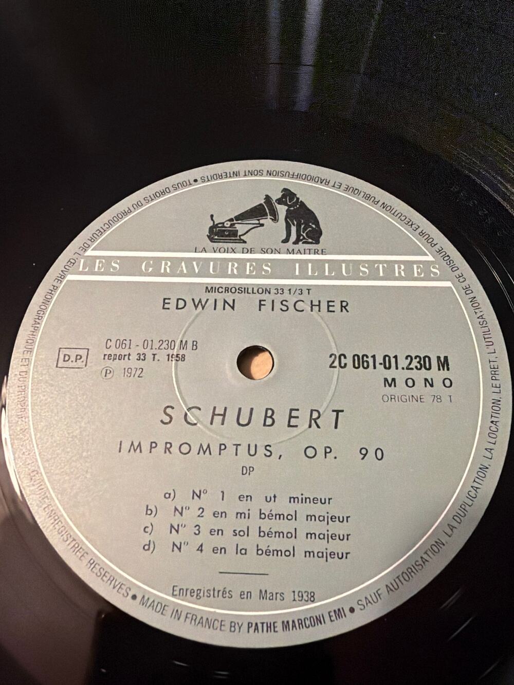 Edwin Fischer Franz Schubert Impromptus Op 90 142 Les Gravures Illustres France